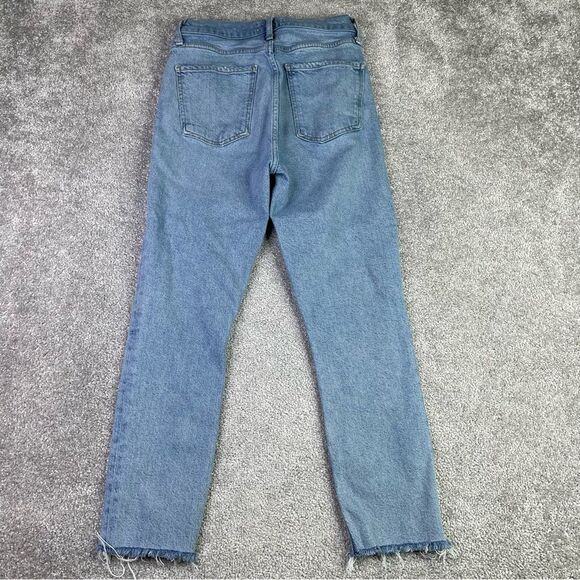 Agolde Nico High Rise Slim Jean in Cliffside Women’s 26 Blue Skinny Button Fly - Picture 4 of 13